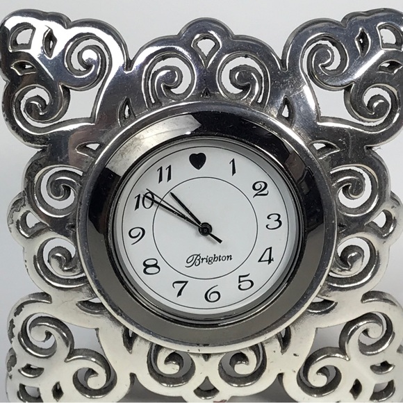 Brighton Accents Brighton Mini Clock Silver Plate 25 Inch New